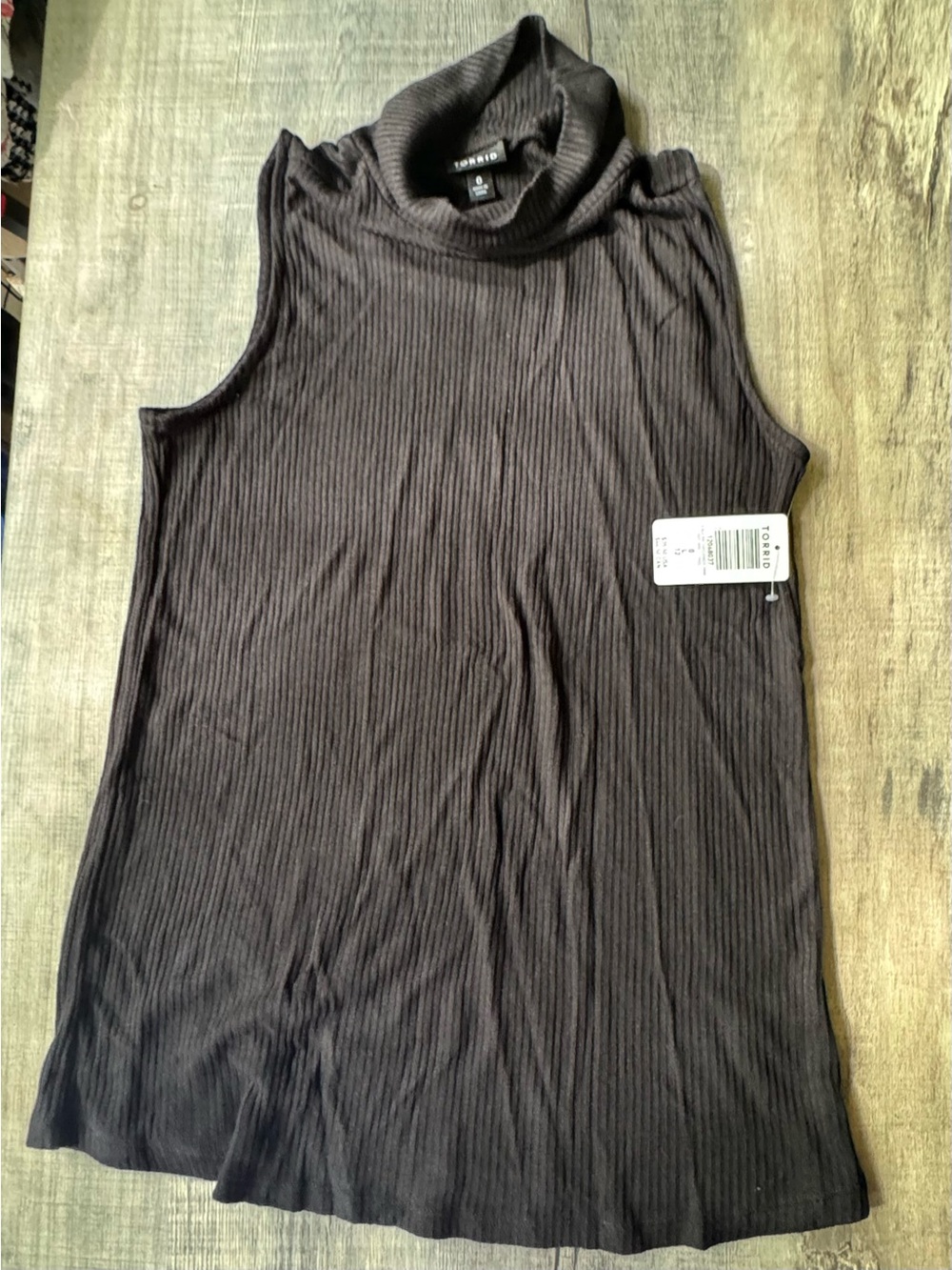New torrid black ribbed turtle tank Sz 0 L 12